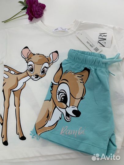 Костюм летний для девочки футболка + шорты