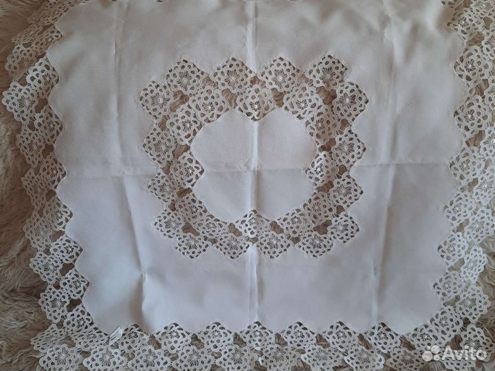 Старинная скатерть.Франция.Винтаж. 83*80.х/б