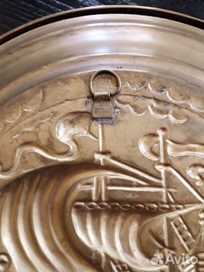 Ст. панно 30 см. латунь. англия