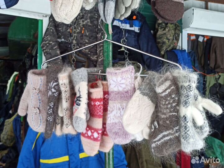 Носки варежки мужские женские шерстяные пуховые