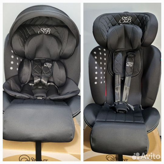 Новое поворотное автокресло Isofix 0-36 кг, 0-12 л