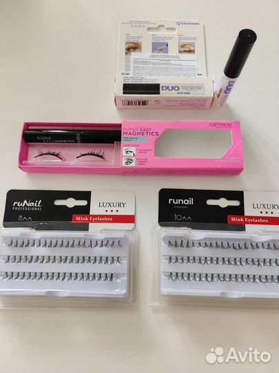 Накладные ресницы магнитные и пучки, клей