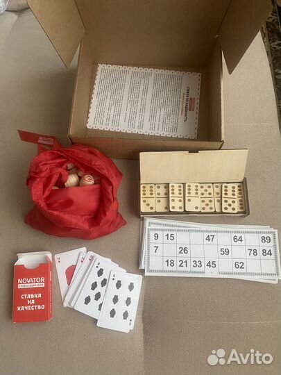 Подарочный набор -лото, карты, домино