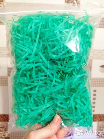 Бумажная стружка наполнитель для подарков