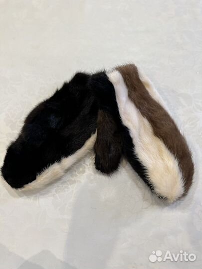 Норковые варежки новые