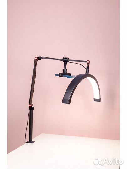 Бестеневая лампа луна на струбцине