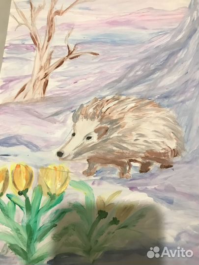 Рисунок в школу, сад, Весна