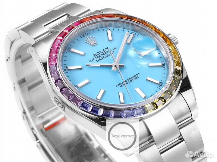 Часы Rolex DateJust Rainbow 41mm (арт 8301)