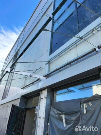 Козырек из стекла