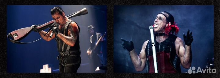 Тилль Линдеманн картина автограф в рамке