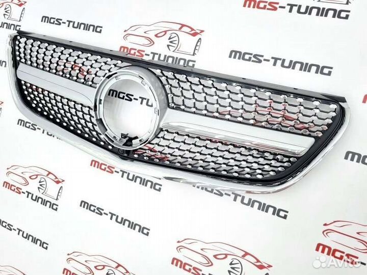 Решётка V w447 Diamond Silver 2019+ не для AMG