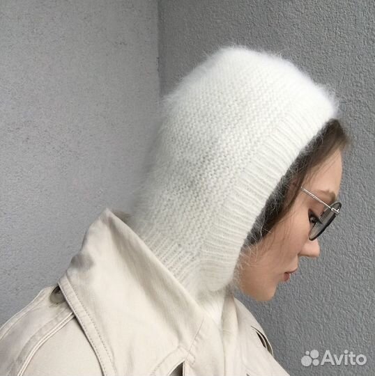 Капор балаклава капюшон пух норки