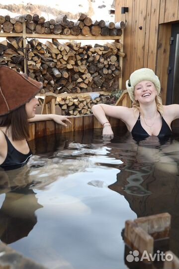 Бани на дровах на берегу Волги