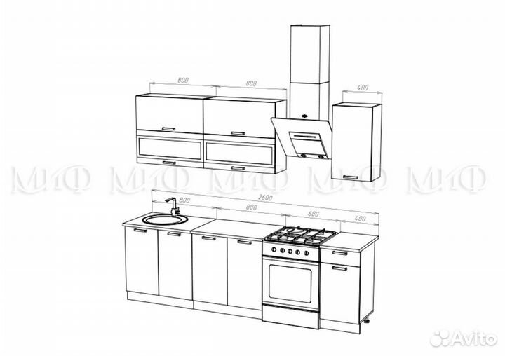 Кухонный гарнитур Техно реальная цена+доставка в п