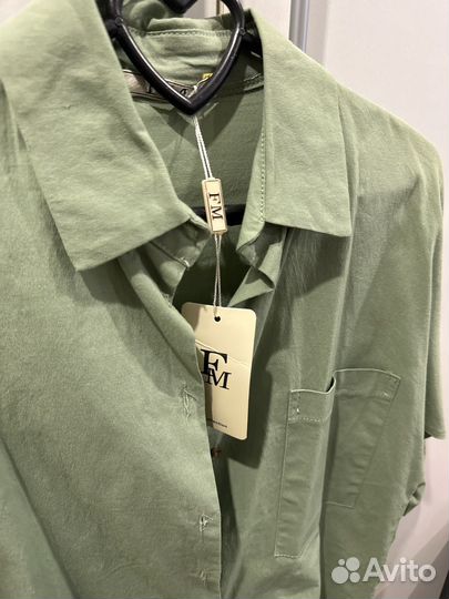 Рубашка хлопок/лен