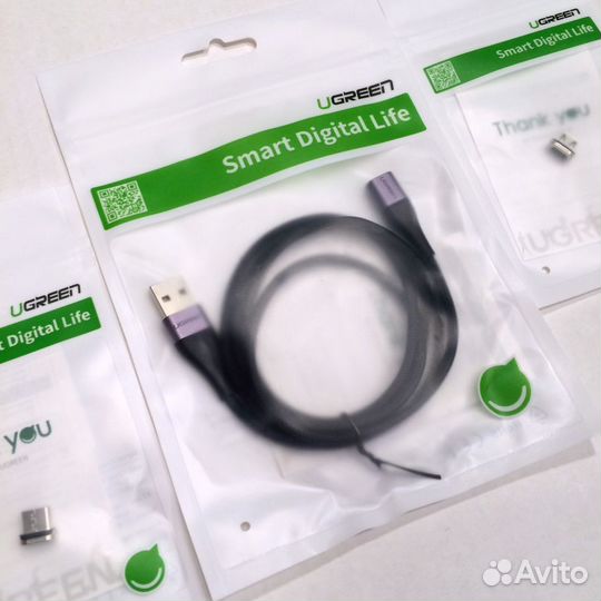 Магнитный кабель Ugreen Magnetic 3A (новый) 1m