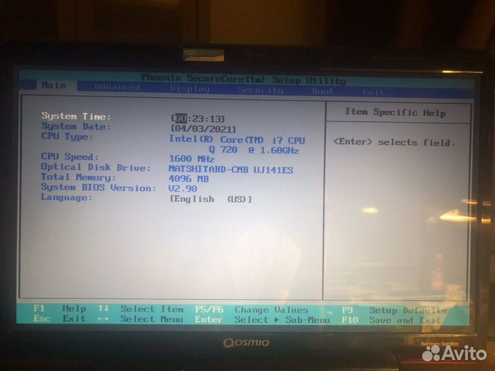 Toshiba qosmio x505 на запчасти