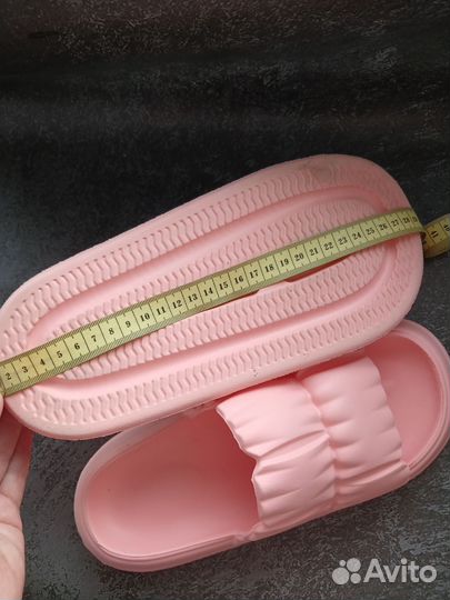 Модные розовые шлепки 37-38р лёгкие