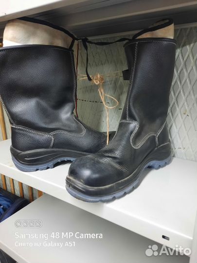 Сапоги мужские зимние кожанные