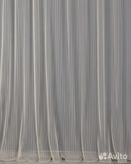 Плиссе тюль цвет бежевый