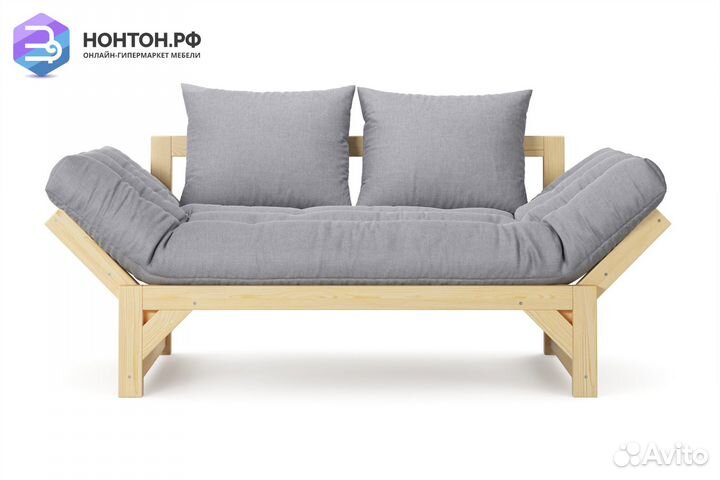 Диван кушетка Амбер рогожка светло-серая