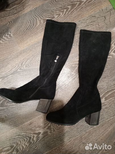 Сапоги чулки велюр 39