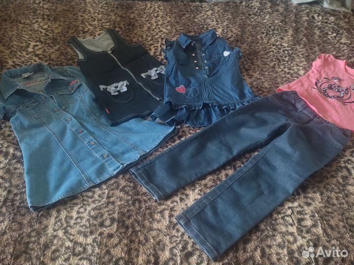 Одежда для девочек 110-116 пакетом