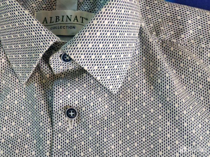 Школьная рубашка с коротким рукавом 134, 9 лет