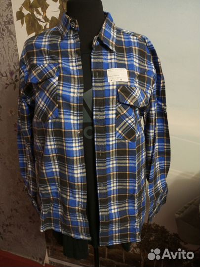 Фланелевая рубашка мужская 52-54 р