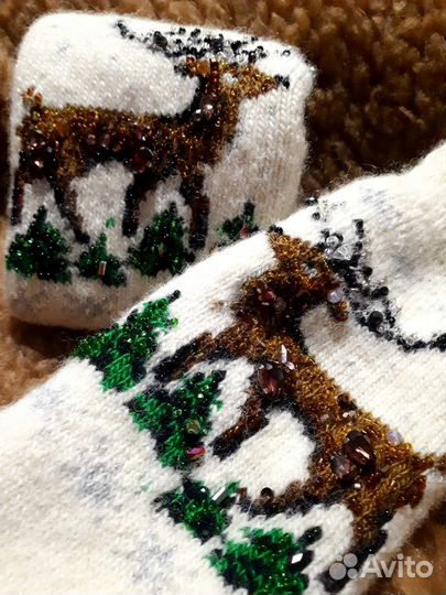 Варежки Олени