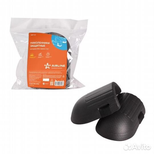 Наколенники защитные, 2 шт., материал eva, черные