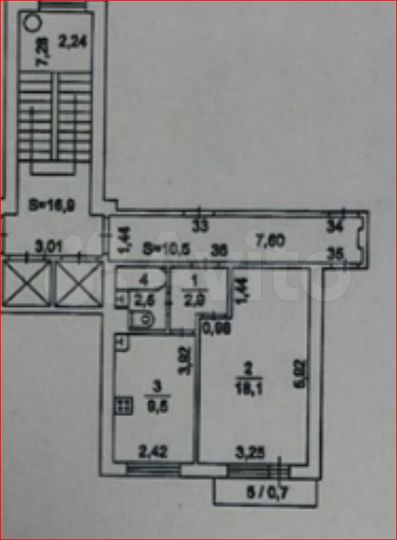 Аукцион: 1-к. квартира, 33,7 м², 5/12 эт.