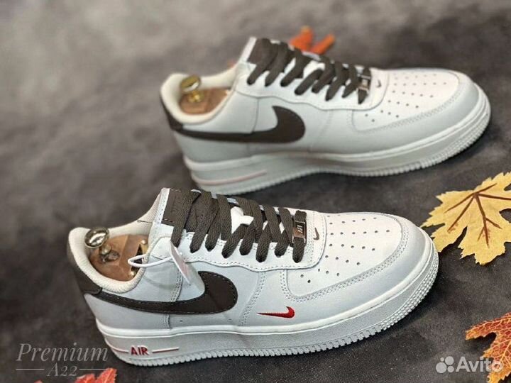 Nike air force 1 белые с темн.серым разм. 39