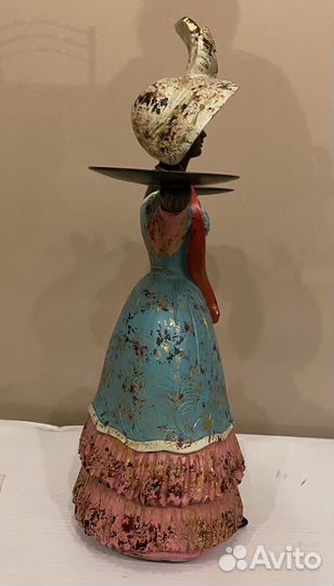 Статуэтка подсвечник Девушка полистоун