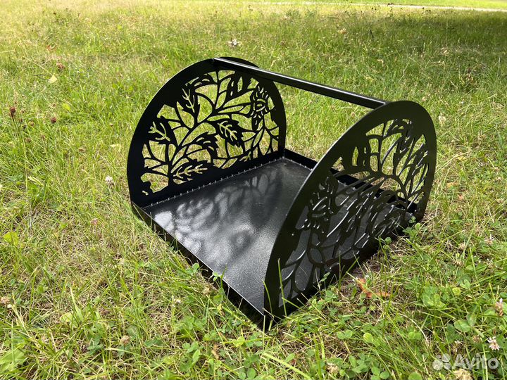 Дровница с рисунком - сказочный лес