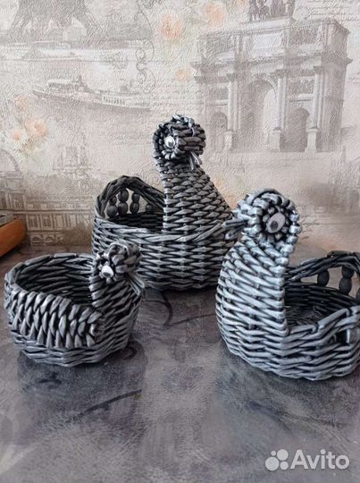 Корзинка для яиц на Пасху. Конфетницы. Хлебница