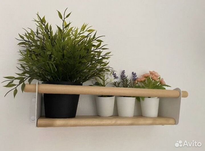 Полка для кухни икеа неребю 40х12х9.9 см, береза