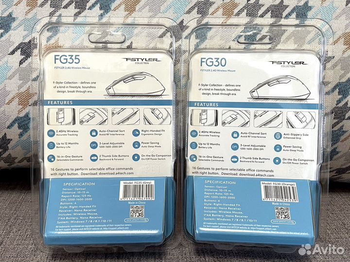 Мышь беспроводная A4tech Fstyler FG35 и FG30
