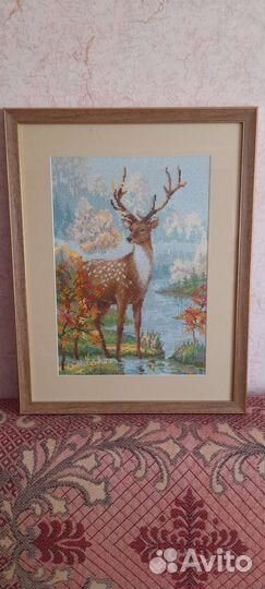 Картина вышитая крестиком (ручная работа)