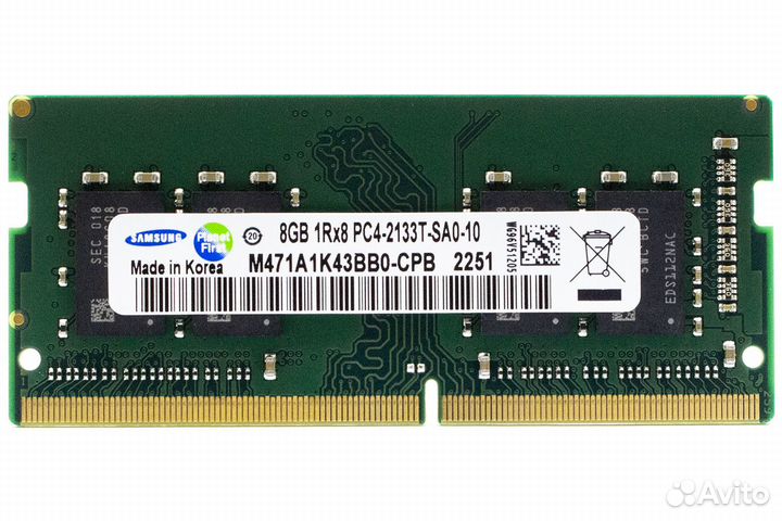 Новый sodimm DDR4 8GB 2133мгц Samsung DR154