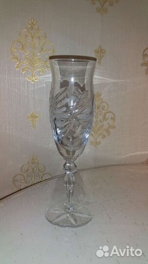 Новый набор хрустальных бокалов 6 шт