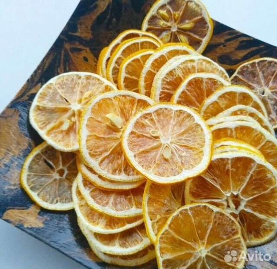 Сушеные лимоны, апельсины, киви