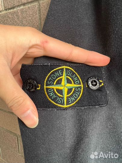 Зип худи stone island черная