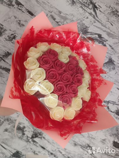 Шоколадный букет из роз,101 роза