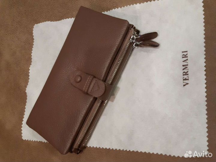 Кошелек женский натуральная кожа коричневый