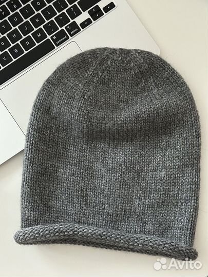 Шапка серая шерсть (унисекс)
