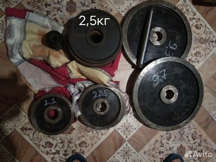 Спортивные блины для штанги и гантель