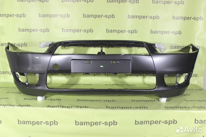 Бампер передний Mitsubishi Lancer X A39 Stone Grey