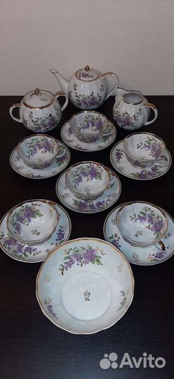 Сервиз чайный Сирень Дулёво 1956 г