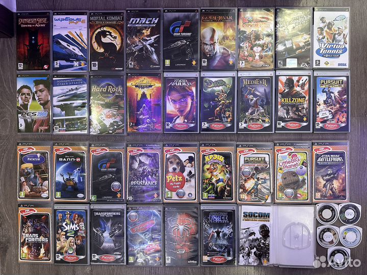 Коллекция Дисков 38 PSP UMD Одним лотом и поштучно